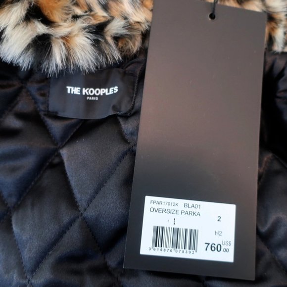 The Kooples Oversized Hooded Parka Black Size 2 - Picture 8 of 11